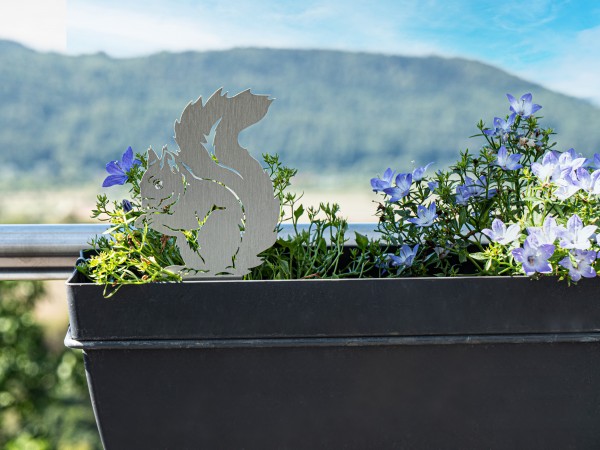 Edelstahl Gartenstecker Blumenstecker für Terasse und den Balkon Wetterfest rostfrei